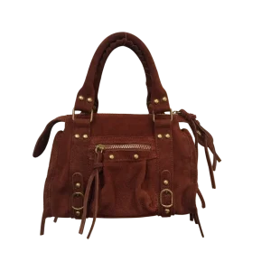 Borsa Mini Bag pelle scamosciata bordeaux