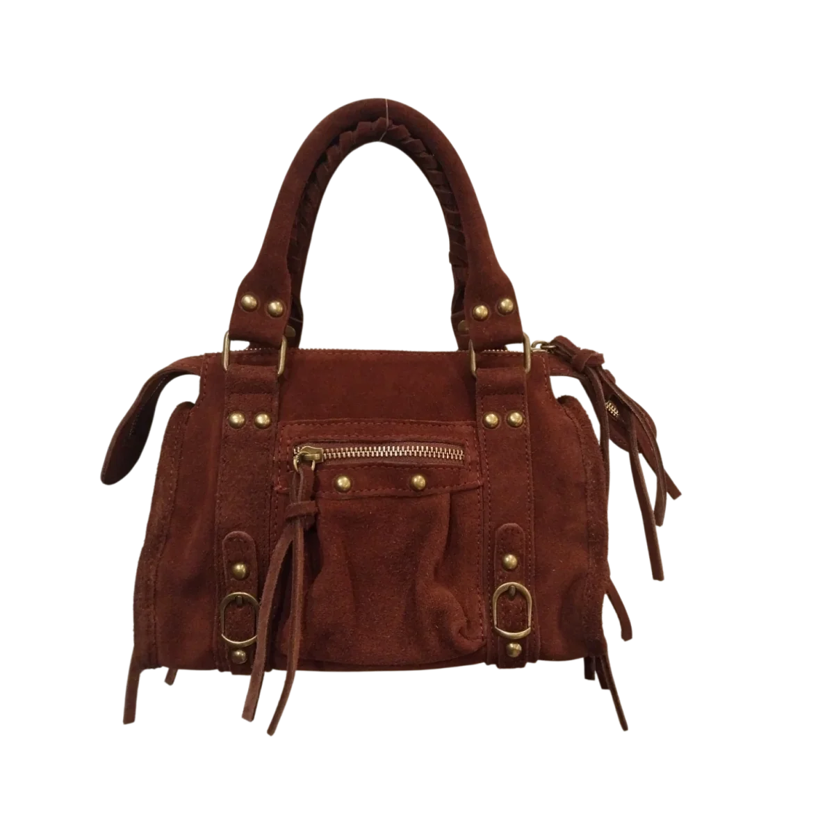 Borsa Mini Bag pelle scamosciata bordeaux