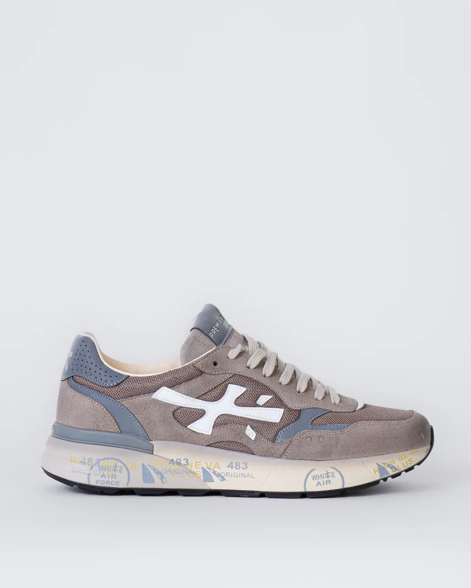 White Premiata sneakers MICK 8118 tortora