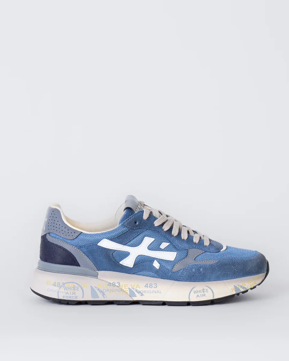 White Premiata sneakers MICK 8120 denim