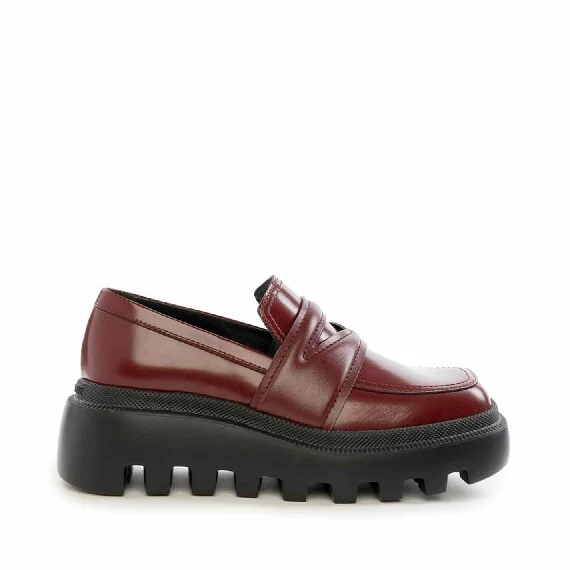 Vic Matie 1B4972D-191 mocassino zeppa bordeaux