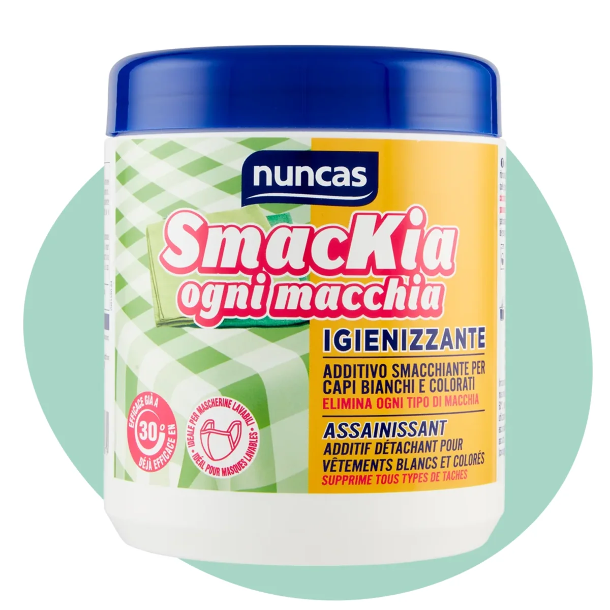 Additivo Igienizzante Smacchiante Bianchi e Colorati – Nuncas – 600g